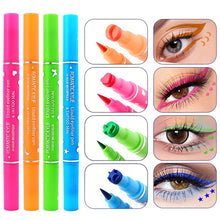Load image into Gallery viewer, 4pcs/set Dual-ended Liquid Color Butterfly Pattern Stamp Eyeliner Waterproof Non-smudge Eyeliner Beginner's Eye Makeup Tool
