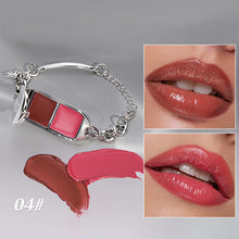 Load image into Gallery viewer, Creative Bracelet Lip Gloss Two in One Lipstick Plate Mirror Gloss Lip Gloss Portable No-smudge Waterproof Lip Gloss Women Makeup
