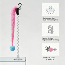 Load image into Gallery viewer, Spring Caterpillar Cat Toy With Suction Cup Bell Design Self Entertainment Interactive Pet Teaser Wand Accessory
