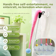Load image into Gallery viewer, Spring Caterpillar Cat Toy With Suction Cup Bell Design Self Entertainment Interactive Pet Teaser Wand Accessory
