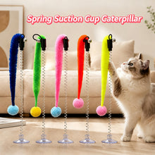 Load image into Gallery viewer, Spring Caterpillar Cat Toy With Suction Cup Bell Design Self Entertainment Interactive Pet Teaser Wand Accessory

