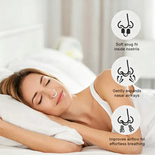 Load image into Gallery viewer, 3 Sizes Silicone Snore Stopper Nose Vents Reusable Sleeping Anti Snoring Nasal Dilators Effective Sleep Apnea Relief Device
