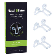 Load image into Gallery viewer, 3 Sizes Silicone Anti Snoring Nose Clip Elastic Nasal Dilator for Better Sleep Improved Airflow Travel Home Use Comfort
