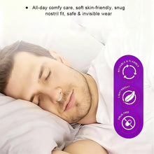 Load image into Gallery viewer, 3 Sizes Silicone Anti Snoring Nose Clip Elastic Nasal Dilator for Better Sleep Improved Airflow Travel Home Use Comfort
