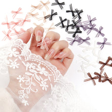 Load image into Gallery viewer, 30Pcs Mini Ribbon Knot Ornament Organza Bowknots For Nail Art Wedding Decor DIY Manicure Accessories
