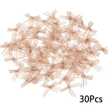 Load image into Gallery viewer, 30Pcs Mini Ribbon Knot Ornament Organza Bowknots For Nail Art Wedding Decor DIY Manicure Accessories
