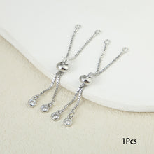 Load image into Gallery viewer, 1Pc Bracelet Accessory Adjustable Slider Pull Chains With Zircon For DIY Bracelet Necklace Jewelry Accessories
