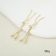 Load image into Gallery viewer, 1Pc Bracelet Accessory Adjustable Slider Pull Chains With Zircon For DIY Bracelet Necklace Jewelry Accessories

