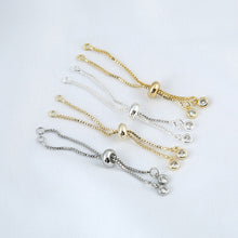 Load image into Gallery viewer, 1Pc Bracelet Accessory Adjustable Slider Pull Chains With Zircon For DIY Bracelet Necklace Jewelry Accessories

