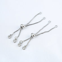 Load image into Gallery viewer, 1Pc Bracelet Accessory Adjustable Slider Pull Chains With Zircon For DIY Bracelet Necklace Jewelry Accessories
