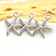 Load image into Gallery viewer, 5Pcs Stainless Steel Starfish Pendant Accessory For DIY Bracelet Earring Necklace Beach Jewelry Making Supplies

