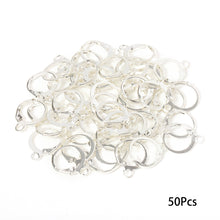 Load image into Gallery viewer, 50Pcs Ear Hook Gold Silver Plated Iron Lever Back Earring Hooks For DIY Earring Jewelry Daily Making Supplies

