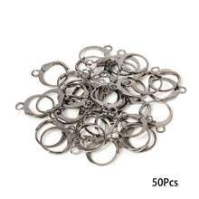 Load image into Gallery viewer, 50Pcs Ear Hook Gold Silver Plated Iron Lever Back Earring Hooks For DIY Earring Jewelry Daily Making Supplies
