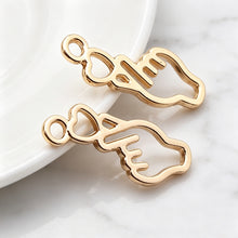 Load image into Gallery viewer, 20Pcs Finger Heart Gesture Charms Love Hand Pendant Accessory For Kpop DIY Jewelry Daliy Making Supplies
