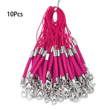 Load image into Gallery viewer, 10Pcs Lanyard Braided Nylon Lanyard Cord With Lobster Clasp For Key Phone Chain DIY Jewelry Making Findings
