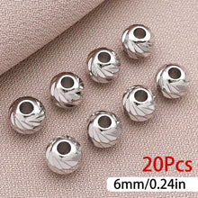 Load image into Gallery viewer, 20Pcs Brass Bead 18K Gold Plated Brass Striped Cut Flower Spacer Beads For DIY Jewelry Making Accessories
