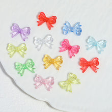 Load image into Gallery viewer, 30Pcs Multicolor Transparent Acrylic Bowknot Beads For DIY Bracelet Earring Keychain Daliy Jewelry Supplies

