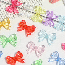 Load image into Gallery viewer, 30Pcs Multicolor Transparent Acrylic Bowknot Beads For DIY Bracelet Earring Keychain Daliy Jewelry Supplies
