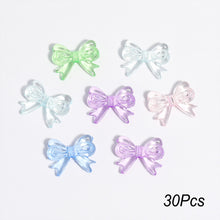 Load image into Gallery viewer, 30Pcs Multicolor Transparent Acrylic Bowknot Beads For DIY Bracelet Earring Keychain Daliy Jewelry Supplies
