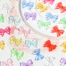 Load image into Gallery viewer, 30Pcs Multicolor Transparent Acrylic Bowknot Beads For DIY Bracelet Earring Keychain Daliy Jewelry Supplies
