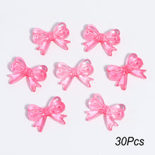 Load image into Gallery viewer, 30Pcs Multicolor Transparent Acrylic Bowknot Beads For DIY Bracelet Earring Keychain Daliy Jewelry Supplies
