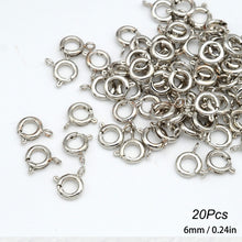 Load image into Gallery viewer, 10Pcs Pure Copper Plated O Spring Clasps Round End Connectors For DIY Bracelet Jewelry Making Accessories
