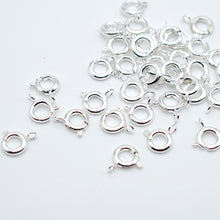Load image into Gallery viewer, 10Pcs Pure Copper Plated O Spring Clasps Round End Connectors For DIY Bracelet Jewelry Making Accessories
