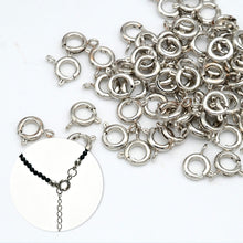 Load image into Gallery viewer, 10Pcs Pure Copper Plated O Spring Clasps Round End Connectors For DIY Bracelet Jewelry Making Accessories
