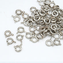 Load image into Gallery viewer, 10Pcs Pure Copper Plated O Spring Clasps Round End Connectors For DIY Bracelet Jewelry Making Accessories
