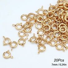 Load image into Gallery viewer, 10Pcs Pure Copper Plated O Spring Clasps Round End Connectors For DIY Bracelet Jewelry Making Accessories
