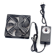 Load image into Gallery viewer, USB/US Plug Reversible Terrarium Fan Humidity Removal &amp; Cooling Ventilation Exhaust or Intake for Chameleon Tortoise Lizard Snake Gecko Enclosure
