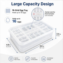 Load image into Gallery viewer, 16-Cell Reptile Egg Incubation Tray Clear Hatching Container for Gecko Snake Lizard Eggs Observable Breeding Kit for Home Breeder
