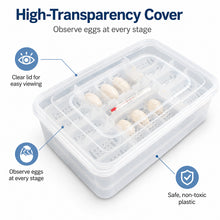 Load image into Gallery viewer, 16-Cell Reptile Egg Incubation Tray Clear Hatching Container for Gecko Snake Lizard Eggs Observable Breeding Kit for Home Breeder
