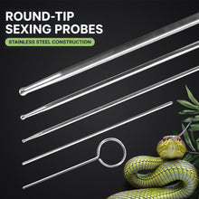 Load image into Gallery viewer, Snake Sexing Probe Stainless Steel Gender Detector for Corn Snake King Snake Hognose Rounded Tip Safe Probing Tool for Reptile Breeding

