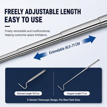 Load image into Gallery viewer, Stainless Steel Snake Hook Telescopic Extendable Catcher Tool for Reptile Handling for Snake Removal Pet Use
