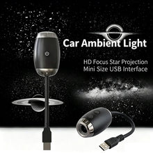 Load image into Gallery viewer, Car Atmosphere USB Projector Light Interior Ambient Light LED Starry Star Light Party Decor Romantic Saturn Galaxy Light
