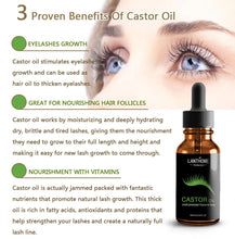 Load image into Gallery viewer, Castor Oil Eyelash Serum Thickening &amp; Lengthening Natural Curling Lash Essence for Short Sparse Lashes Gentle Care for Nighttime Brow &amp; Lash Growth Serum
