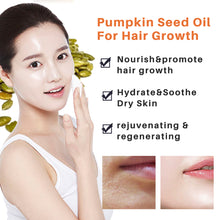 Load image into Gallery viewer, Pumpkin Seed Hair Oil 60ml Nourishing Oil for Hair &amp; Eyelashes Lightweight Anti-Breakage for Damaged Hair and Thin Lashes
