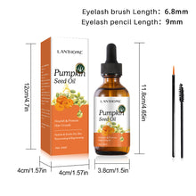 Load image into Gallery viewer, Pumpkin Seed Hair Oil 60ml Nourishing Oil for Hair &amp; Eyelashes Lightweight Anti-Breakage for Damaged Hair and Thin Lashes
