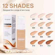 Load image into Gallery viewer, 12 Shades Liquid Foundation Waterproof Long-Lasting High Coverage Concealer Smudge-Proof Face Makeup for Daily &amp; Wedding Wear
