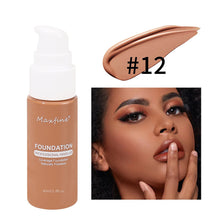 Load image into Gallery viewer, 12 Shades Liquid Foundation Waterproof Long-Lasting High Coverage Concealer Smudge-Proof Face Makeup for Daily &amp; Wedding Wear
