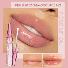 Load image into Gallery viewer, Color Changing Lip Gloss Temperature Reactive Rose Petal Jelly Tint Plumping Oil Tint Moisturizing Shiny Finish Long Lasting Lip Makeup

