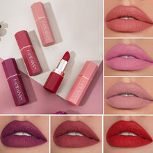 Load image into Gallery viewer, Matte Lipstick 6 Colors Optional Velvet Finish Long Lasting Waterproof Smudge Proof Nude Red Pink Brown Natural Day Night Makeup

