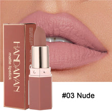 Load image into Gallery viewer, Matte Lipstick 6 Colors Optional Velvet Finish Long Lasting Waterproof Smudge Proof Nude Red Pink Brown Natural Day Night Makeup
