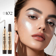 Load image into Gallery viewer, 4 Prong Fork Eyebrow Pen Waterproof Split Tip Microblade Eyebrow Pencil Natural Hairstroke Waterproof Smudge Proof Long Lasting
