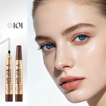 Load image into Gallery viewer, 4 Prong Fork Eyebrow Pen Waterproof Split Tip Microblade Eyebrow Pencil Natural Hairstroke Waterproof Smudge Proof Long Lasting
