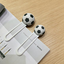 Load image into Gallery viewer, 3D Printed Soccer Ball Bookmark Football Shape Page Marker for Book Lovers Reading Accessory Sports Fan Gift Stationery
