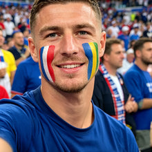 Load image into Gallery viewer, 3 Colors Football Game Face Body Paint Stick Oil Based Face Painting Crayons for Football Fan Festival Halloween Cosplay Makeup Tool
