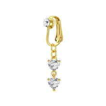 Load image into Gallery viewer, Butterfly Zircon Clip On Navel Ring Non-Piercing Fake Belly Piercing Copper Belly Button Ring Body Jewelry For Women
