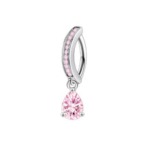 Load image into Gallery viewer, Stainless Steel Crystal Drip &amp; Butterfly Fake Clip On Navel Ring Belly Button Ring Clicker Piercing Jewelry For Women
